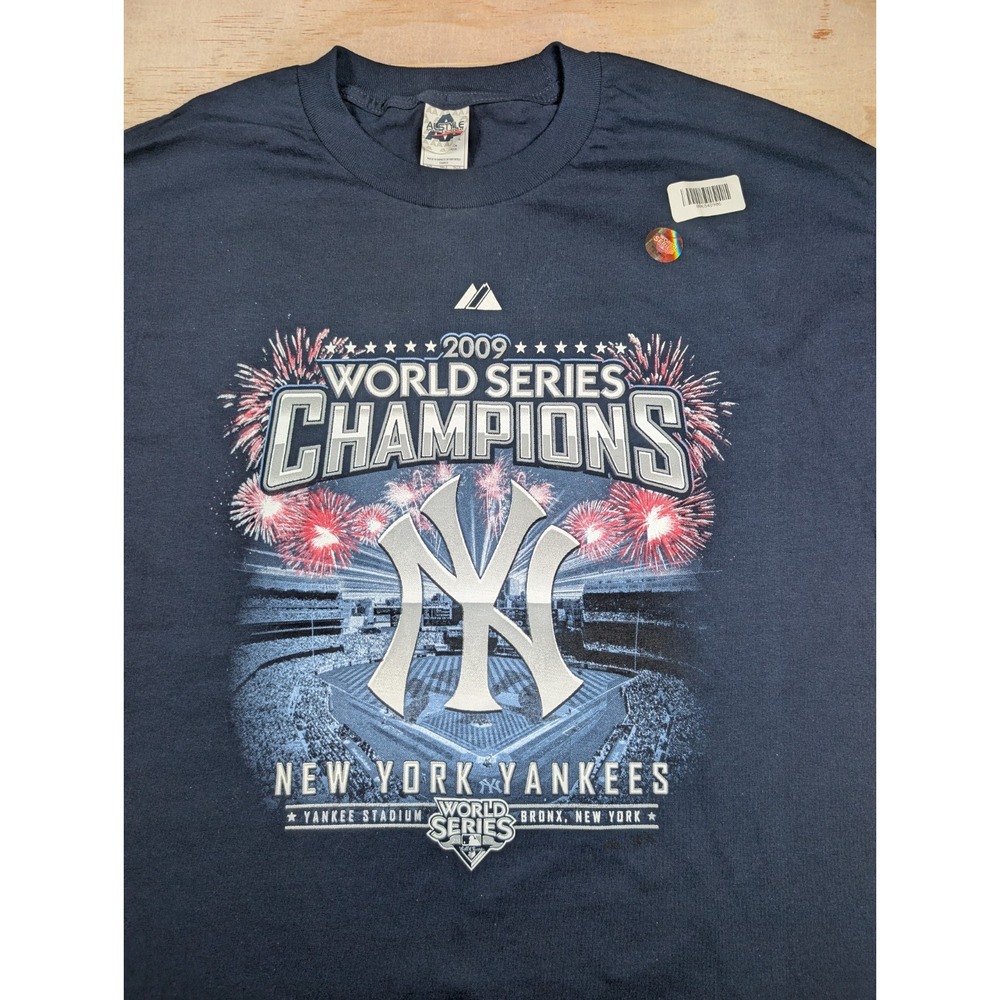 NWT New York Yankees Shirt Mens XL 2009 MLB  World Series Champions Roster